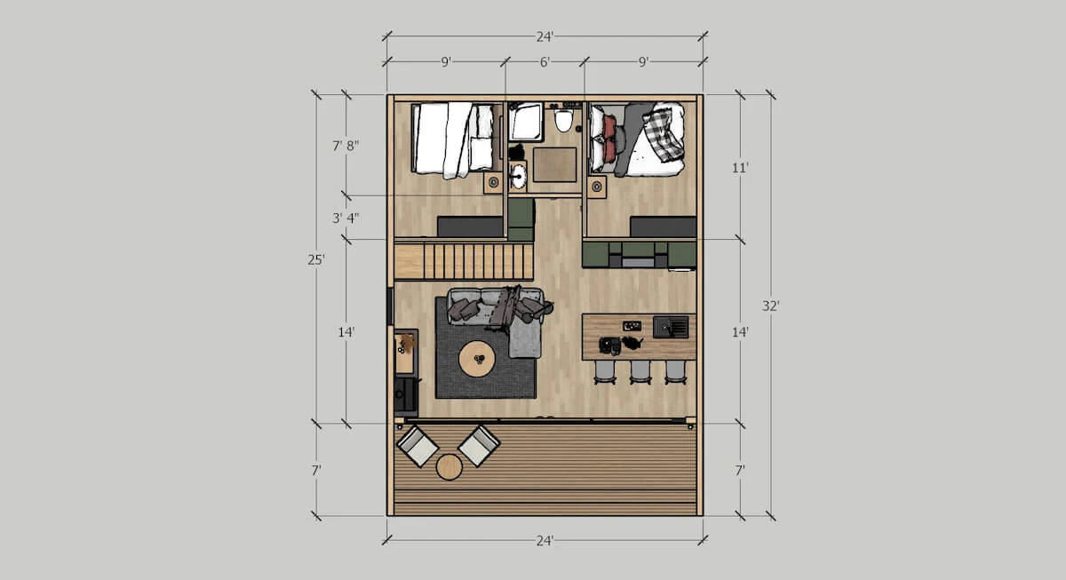 Modern Wilderness Cabin - Image 13